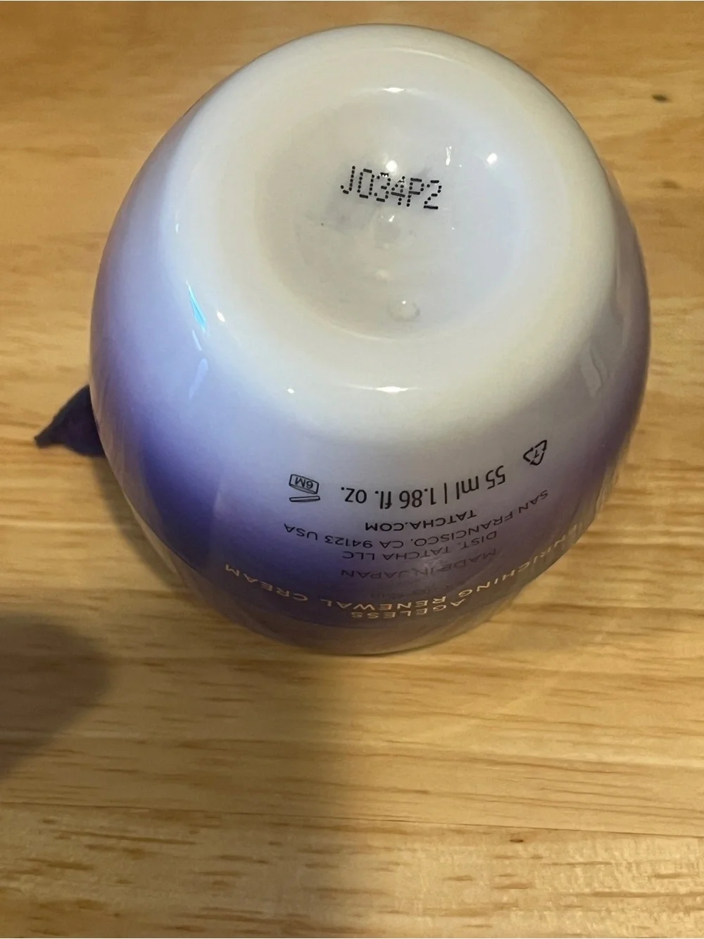 Tatcha Ageless Renewal Enriching Cream 1.86 Oz ** EMPTY JAR **